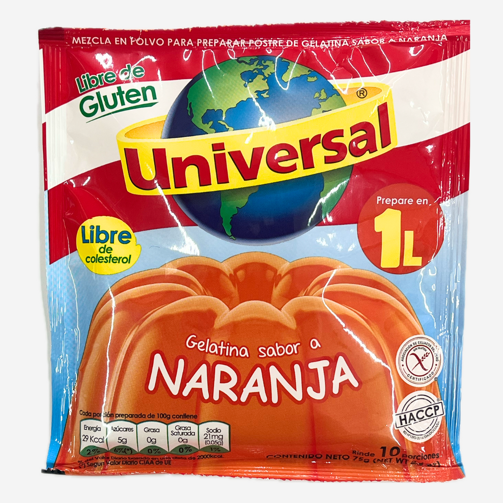 Gelatina Sabor A Naranja Universal