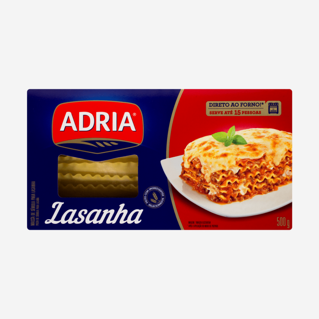 Lasanha Adria Pre-Cozida 500g